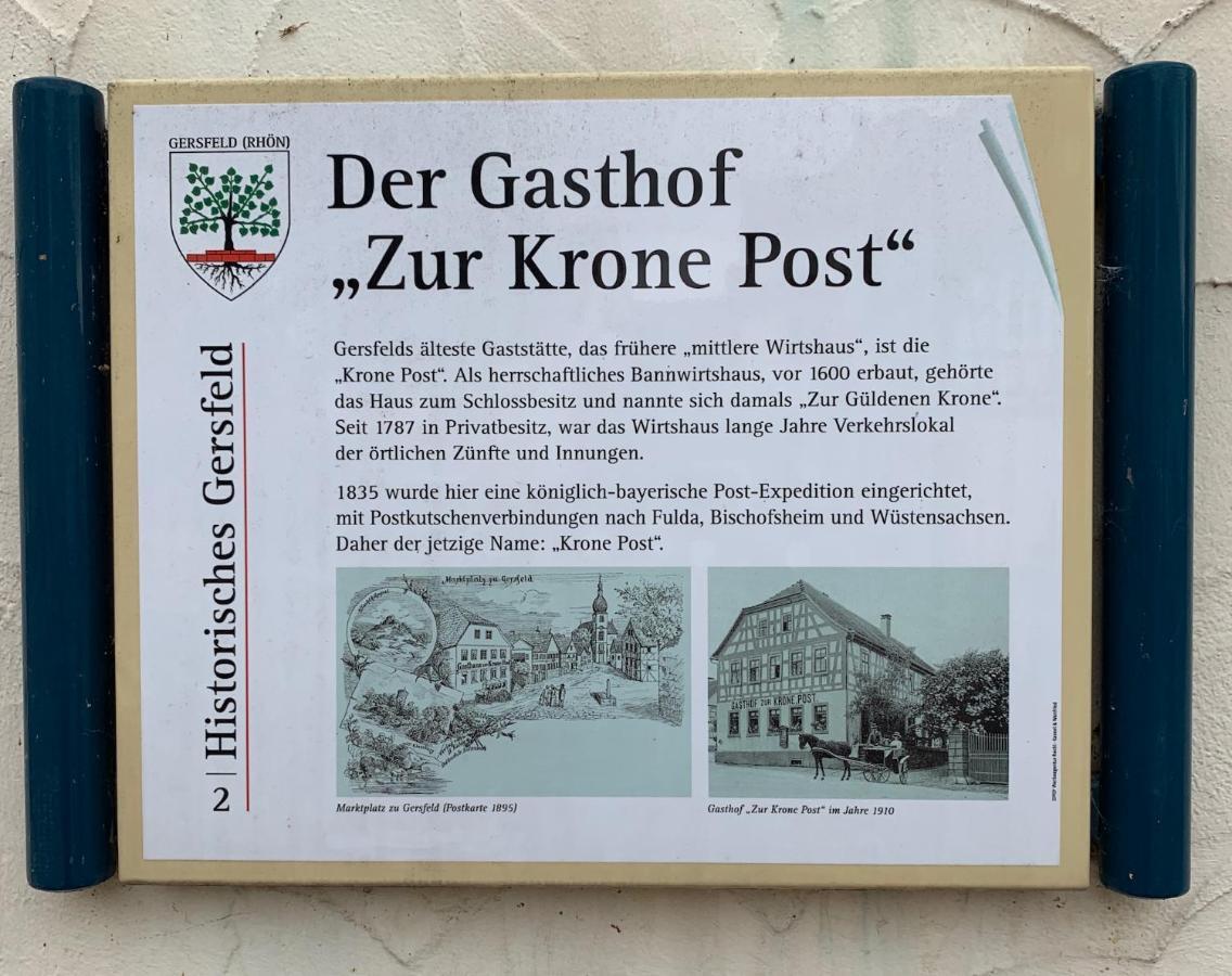 Hotel Krone Post Gersfeld Bagian luar foto